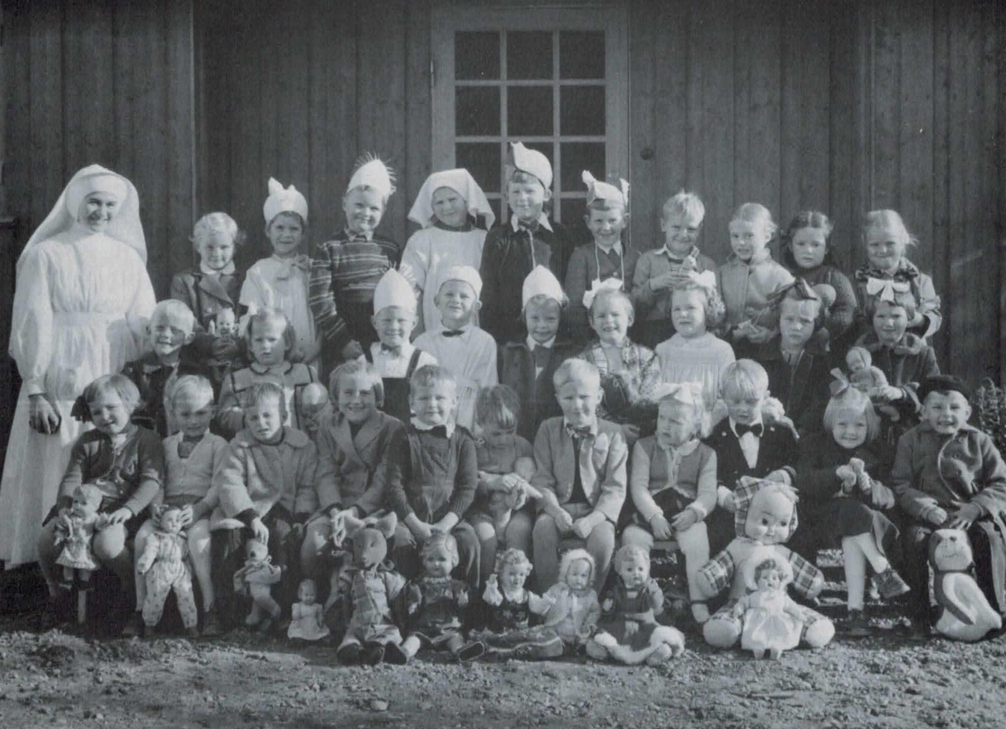 Lillestrøm 1955: Barnehagen i full drift.